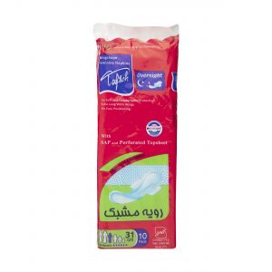 نوار بهداشتی شب تافته مدل Overnight بسته 10 عددی