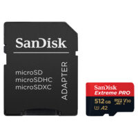 کارت حافظه microSDXC سن دیسک مدل Extreme PRO کلاس A2 استاندارد UHS-I U3 سرعت 170MBs ظرفیت 512 گیگابایت به همراه آداپتور SD