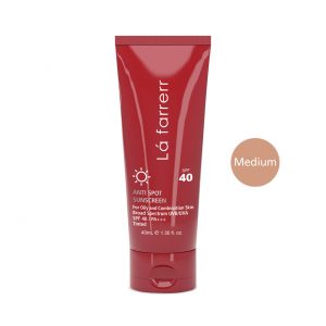 کرم ضد آفتاب و ضد لک رنگی لافارر مدل Oily And Acne-Prone Medium حجم 40 میلی لیتر