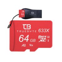 کارت حافظه microSD XC تروبایت مدل 633X-A2-V30 کلاس 10 استاندارد UHS-I U3 ظرفیت 64 گیگابایت همراه با کارت خوان