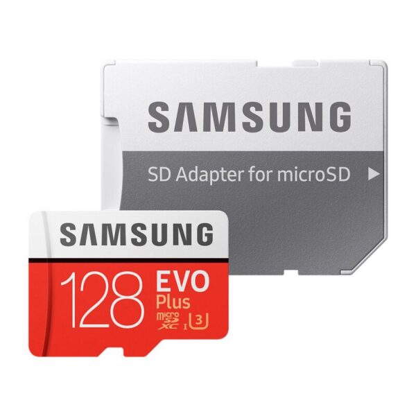 کارت حافظه microSDXC سامسونگ مدل Evo Plus کلاس 10 استاندارد UHS-I U3 سرعت 100MBps ظرفیت 128 گیگابایت به همراه آداپتور SD