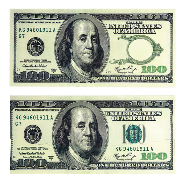 پاکت پول طرح دلار مدل NGH بسته ی دو عددی