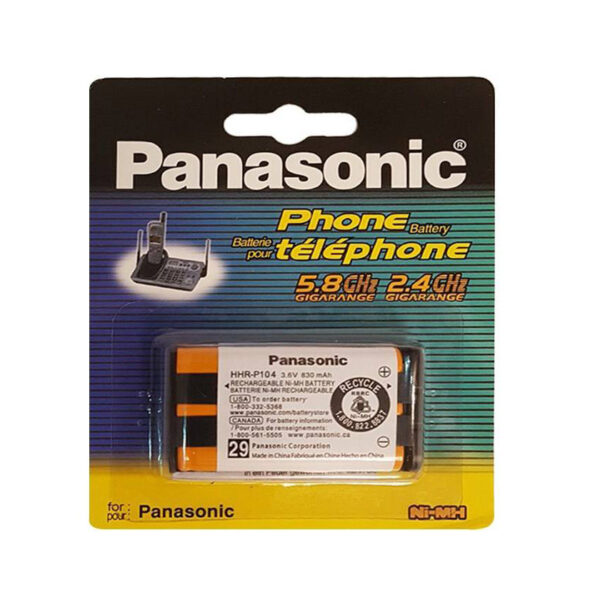 باتری تلفن بی سیم پاناسونیک مدل P104 بسته 6 عددی