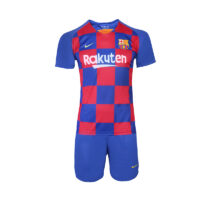 ست تی شرت و شلوارک ورزشی پسرانه طرح تیم بارسلونا کد 23019                     غیر اصل