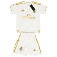 ست پیراهن و شورت ورزشی پسرانه طرح رئال مادرید کد 2019.20 رنگ سفید                     غیر اصل