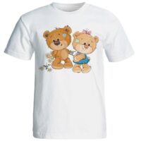 تی شرت آستین کوتاه زنانه شین دیزاین طرح خرس عاشق کد 4438