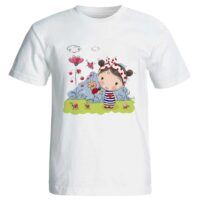 تی شرت زنانه پارس طرح کارتونی کد 3748