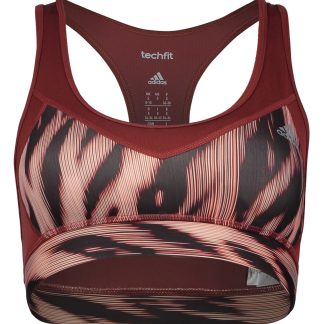 نیم تنه ورزشی یقه گرد زنانه Techfit Graphic Bra - آدیداس