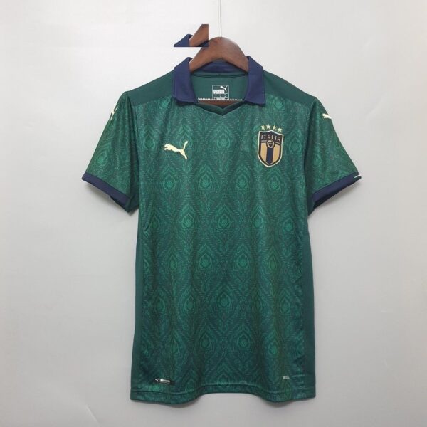 تی شرت ورزشی مردانه طرح تیم ملی ایتالیا مدل 2020 کد PT رنگ سبز                     غیر اصل