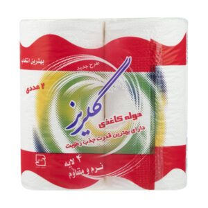دستمال حوله ای گلریز مدل سفید بسته 2 عددی
