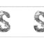 ماگ شین دیزاین طرح حروف اول اسم S کد 4063