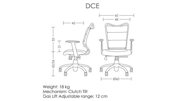 صندلی اداری آرتمن مدل DCE162L72
