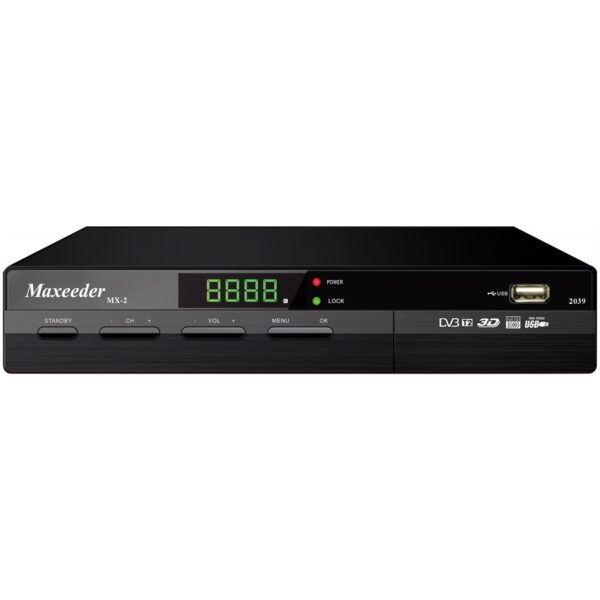 گیرنده دیجیتال مکسیدر مدل MX-2 2039 به همراه دو عدد ریموت کنترل