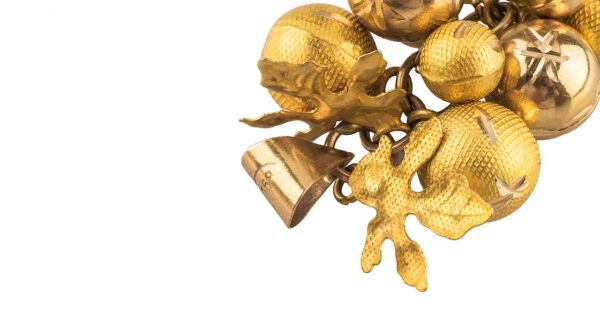 آویز گردنبند طلا 18 عیار گالری طلاچی مدل خوشه انگور