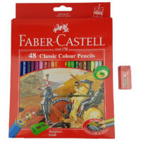 مداد رنگی 48 رنگ فابرکاستل مدل Classic به همراه پاک کن