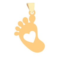 آویز گردنبند طلا 18 عیار زنانه عدنان مدل پای نوزاد DD8988