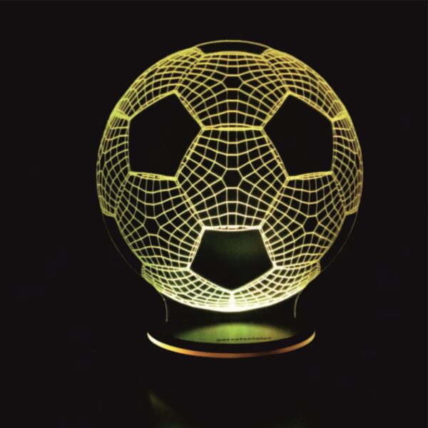 چراغ خواب سه بعدی پارسافن لیزر طرح توپ فوتبال 16 رنگ ریموت دار