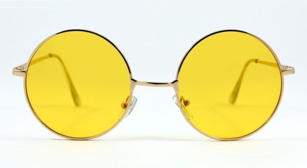 عینک آفتابی مدل Round Metal Yellow