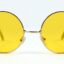 عینک آفتابی مدل Round Metal Yellow
