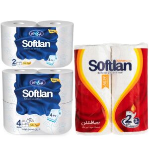 دستمال کاغذی سافتلن مدل 3.1 مجموعه 3 عددی