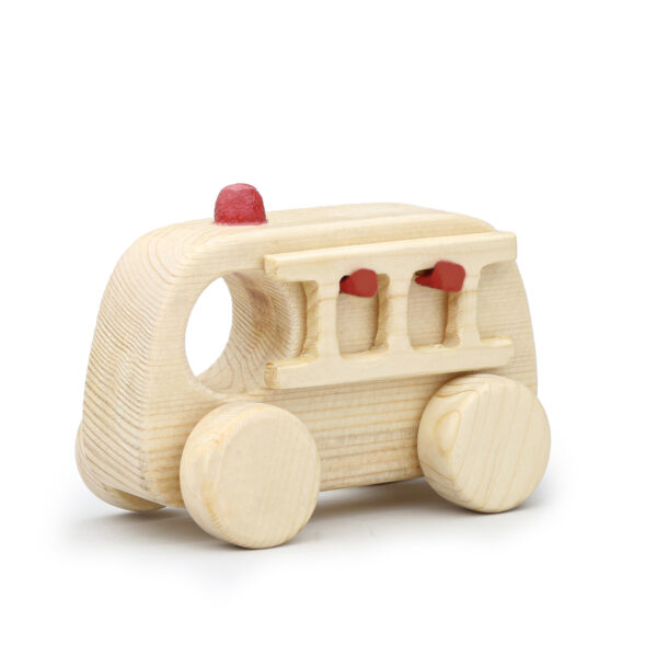 اسباب بازی چوبی مدل ماشین آتش نشانی کد 43018
