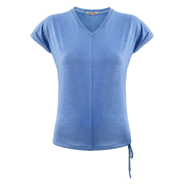 تی شرت زنانه افراتین کد 2544 رنگ آبی روشن