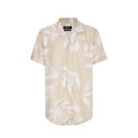 پیراهن آستین کوتاه مردانه بادی اسپینر مدل هاوایی 2726 کد 1 رنگ کرم