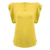 تی شرت زنانه افراتین کد 1550 رنگ زرد