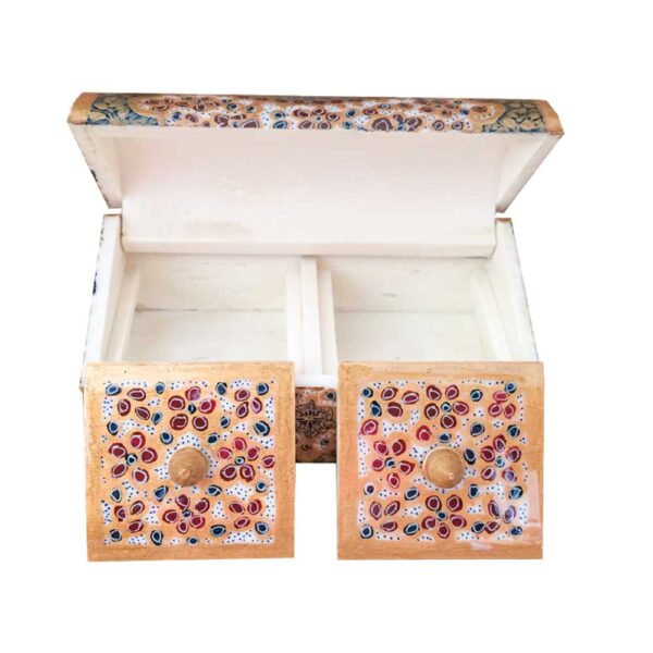 جعبه جواهرات استخوانی طرح تذهیب کد B 305