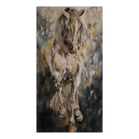 تابلو نقاشی رنگ روغن مدل اسب تازی