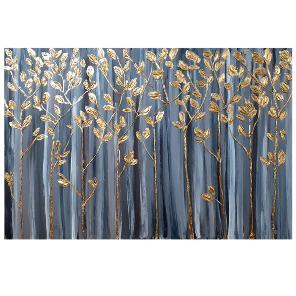 تابلو نقاشی ورق طلا طرح درختان کد 0097