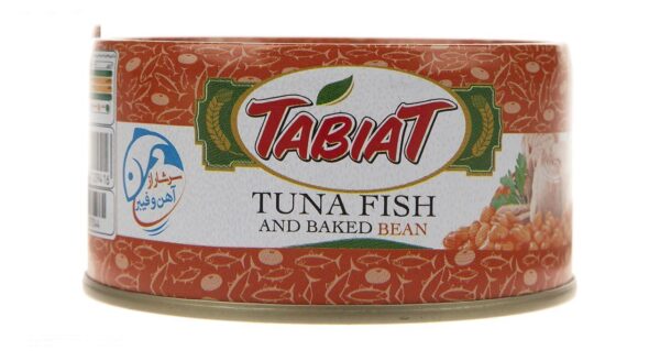 کنسرو ماهی تون با لوبیا چیتی طبیعت- 180 گرم