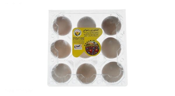 تخم مرغ ارگانیک رضوانی - بسته 9 عددی