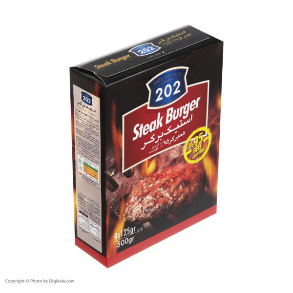 استیک برگر 95 درصد گوشت قرمز 202 - 500 گرم