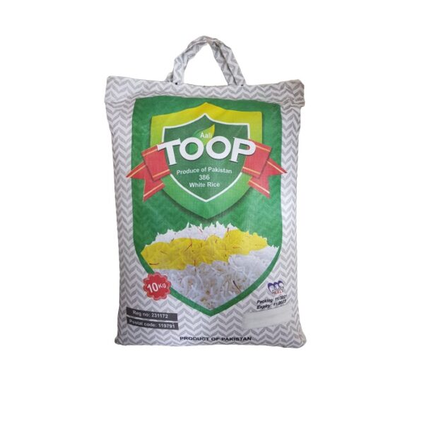 برنج پاکستانی سفید 386 توپ- 10 کیلوگرم