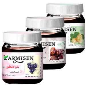 شیره انگور و خرما و توت کارمیسن - 420 گرم مجموعه 3 عددی