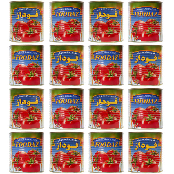 رب گوجه فرنگی فوداز - 800 گرم بسته 12 عددی