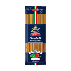 اسپاگتی قطر 1.5 مخلوط سبزیجات زر ماکارون مقدار 500 گرم