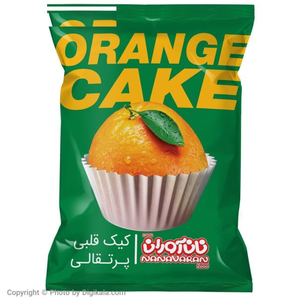 کیک قلبی نان آوران با طعم پرتقال - 60 گرم