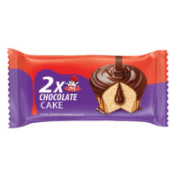 کیک دوقلو مغزدار  با روکش شکلات ایسترم - 65 گرم بسته 24 عددی