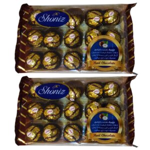 شکلات مغزدار طلایی شونیز - 200 گرم بسته 2 عددی